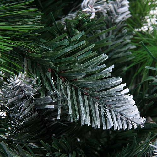 Ёлка Сказочный лес 150 см,ПВХ+леска, с белым напылением+шишки (607 веток) (SZ2000-150)_19