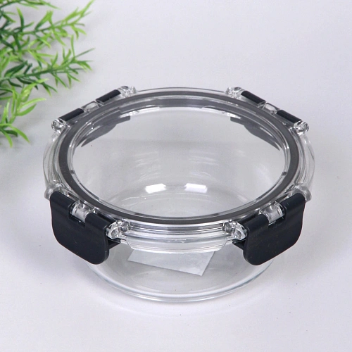 Контейнер стеклянный 400мл Палермо герметичный, круглый_3