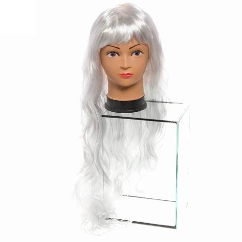 Парик карнавальный Очарование (волнистые локоны 90 см), Белый_3