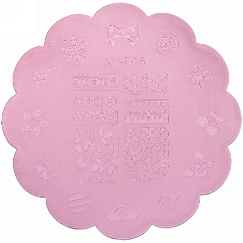 Набор для дизайна ногтей - стемпинг VivA Manicur, пластина ажурная, микс 4 цвета, 1711см_11