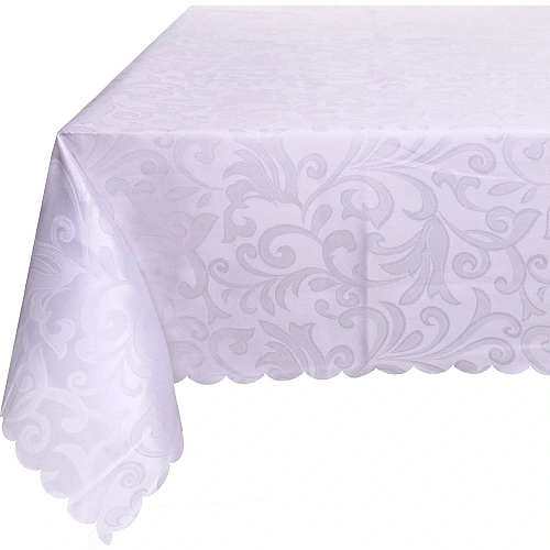 Скатерть 148180 см Классика, вьюнок, цвет белый_3