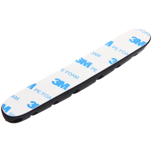 Держатель для проводов на липком слое ДОМАНИЯ, 8 портов, цвет черный, 13,52см ( упак ZIP пакет)_6