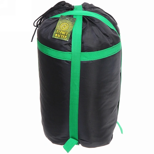 Спальник одеяло с капюшоном 21070см 1400гр серо-зелёный +0С_7