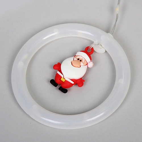 Гирлянда для дома БАХРОМА С Новым Годом ш2,5м в0,450,65м 110 ламп LED, прозрачнпров, 8 режимов, IP-20, Теплый белый (возможность соединения)_12