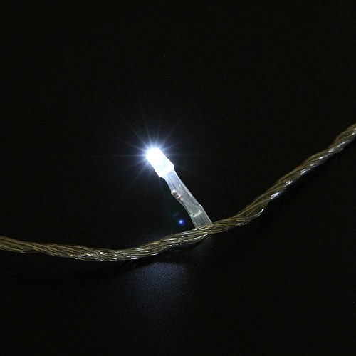 Гирлянда для дома  9,5м 100 ламп LED прозрачпров,8 реж, IP-20, Белый (возможность соединения)_23