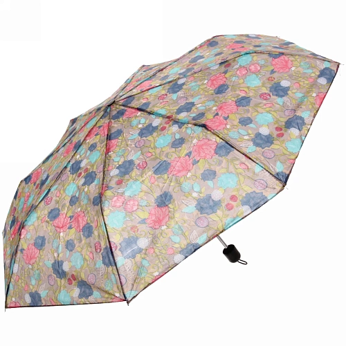Зонт женский механический Ультрамарин - Цветы, микс 5-7 расцветок, 8 спиц, d-97см, длина в слож виде 24см   _29
