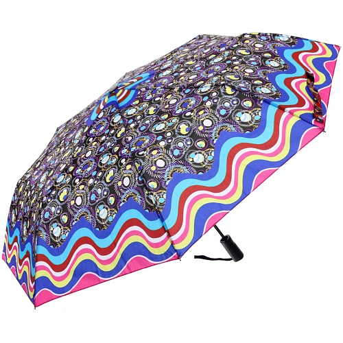 Зонт женский полуавтомат Кланти, микс 6 цветов, 8 спиц, d-100см, длина в слож виде 30см_35