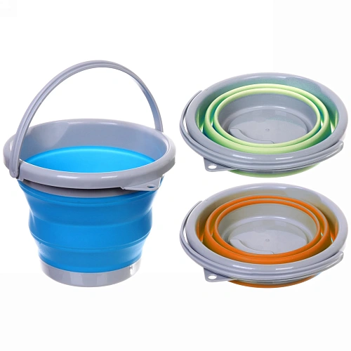 Ведро складное круглое 5л микс цветов 25х20см