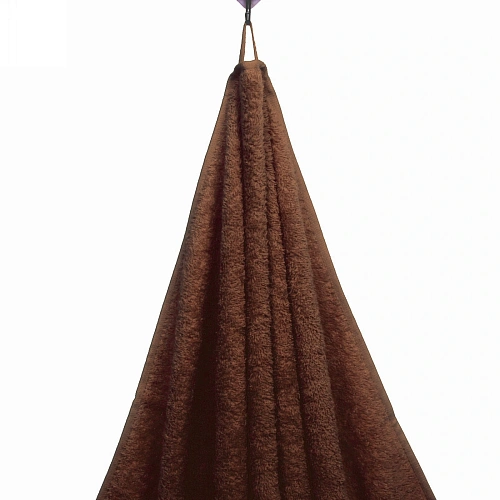 Полотенце махровое 70140см LUNA цвет темно-коричневый 04040 плотность 360грм2 с петелькой-подвесом_7