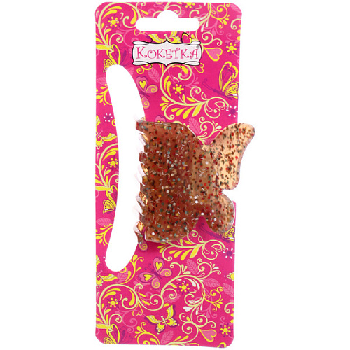 Заколка-краб для волос  ЭЙФОРИЯ ФЛО, нинель, микс 6 цветов, 4,7см (блистер Кокетка)_10