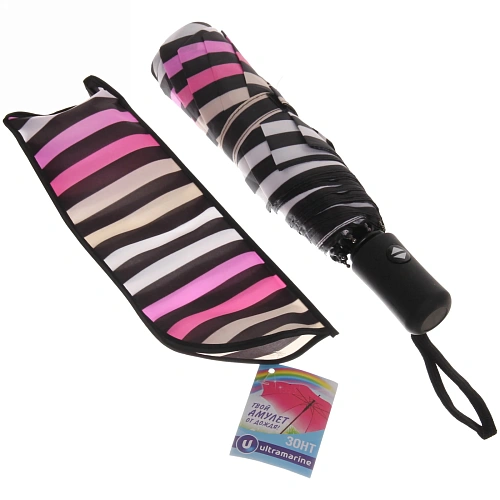 New Зонт женский автомат Ультрамарин - Антэра, микс 6 цветов, 8 спиц, d-108см, длина в слож виде 28см_20