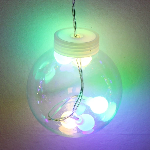 Гирлянда для дома БАХРОМА Снежный шар ш2,5 м в0,60,9м 138 лампы LED, d-8 см, Мультицвет (возможность соединения)_18