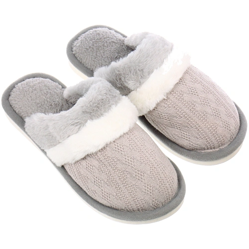 Тапочки женские домашние DAISY, цвет серый, р-р 38-39_3