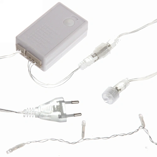 Гирлянда для улицы ЗАНАВЕС ш2 в1,5 м 320  ламп LED, прозрачпров, 8 реж, Теплый белый (возможность соединения)_4