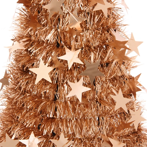 Елка декоративная TINSEL Звездный путь 50 см, Розовое золото_3