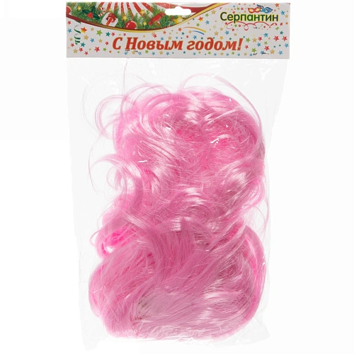 Парик карнавальный Чаровница (локоны 60 см), Розовый_5