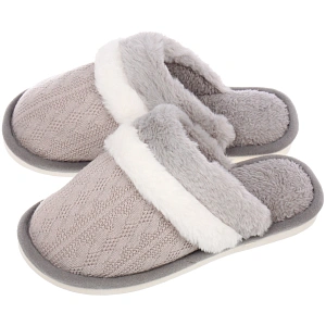 Тапочки женские домашние "DAISY", цвет серый, р-р 38-39