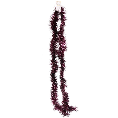Мишура Сияющая роскошь 2 м 10,5 см, Бордовый_4