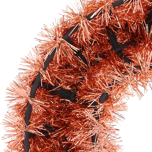 Венок декоративный TINSEL Яркие переливы 38 см, Медный_4