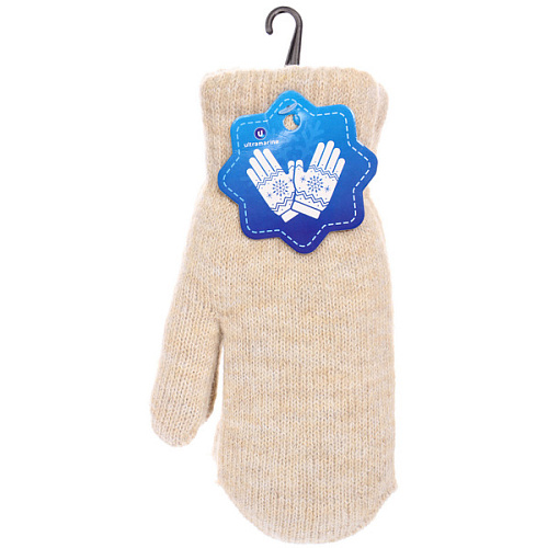 Варежки женские с утеплителем NEHOLOD, цвет кремовый кофе, (пакет с подвесом)_3