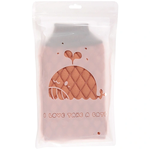 Мочалка - варежка мягкая Premium - Toskatta, цвет капучино, 2415см (ZIP пакет)_4