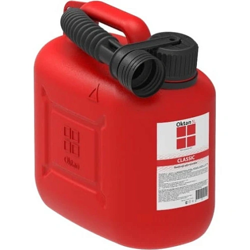 Канистра топливная пластиковая 5 л Oktan Классик, красная_1