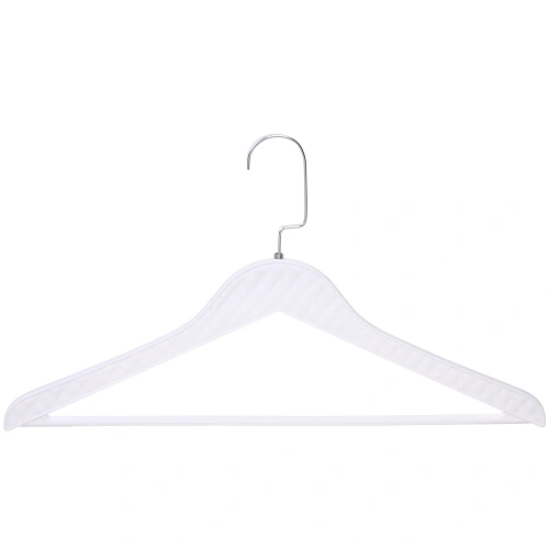 Плечики для одежды 2шт ФРАТТО, цвет белый, 4424см (Лейбл Селфи) имитация под кожу_5