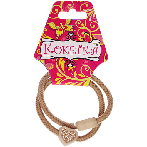 Резинки для волос 2шт ФАНТЕЭГРО, кубик, цвет черный, молочный и коричневый, d-55см (Кокетка)_7